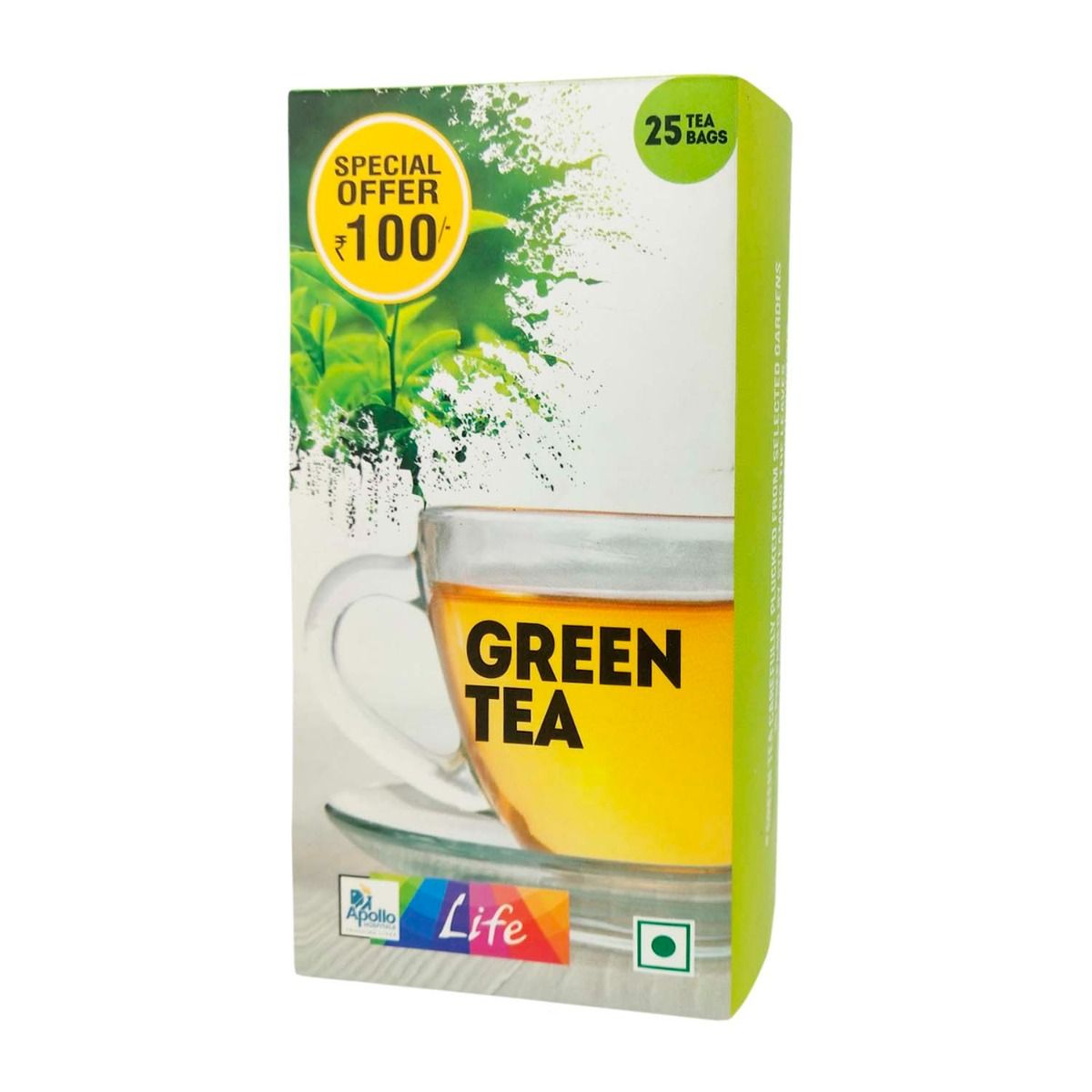 Buy Apollo Life Green Tea Bags, 25 Count Online
