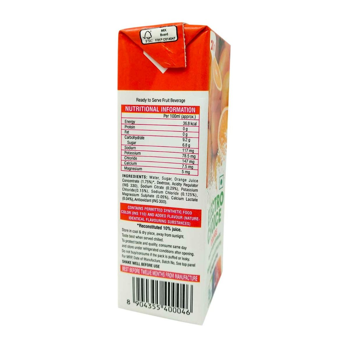 Apollo Life Orange Flavour Electro Choice, 200 ml, Pack of 1 