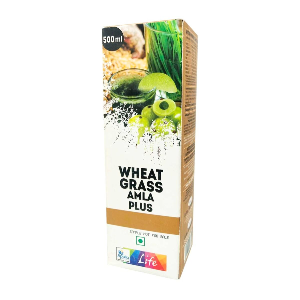 Buy Apollo Life Wheatgrass Amla Plus Juice, 500 ml Online