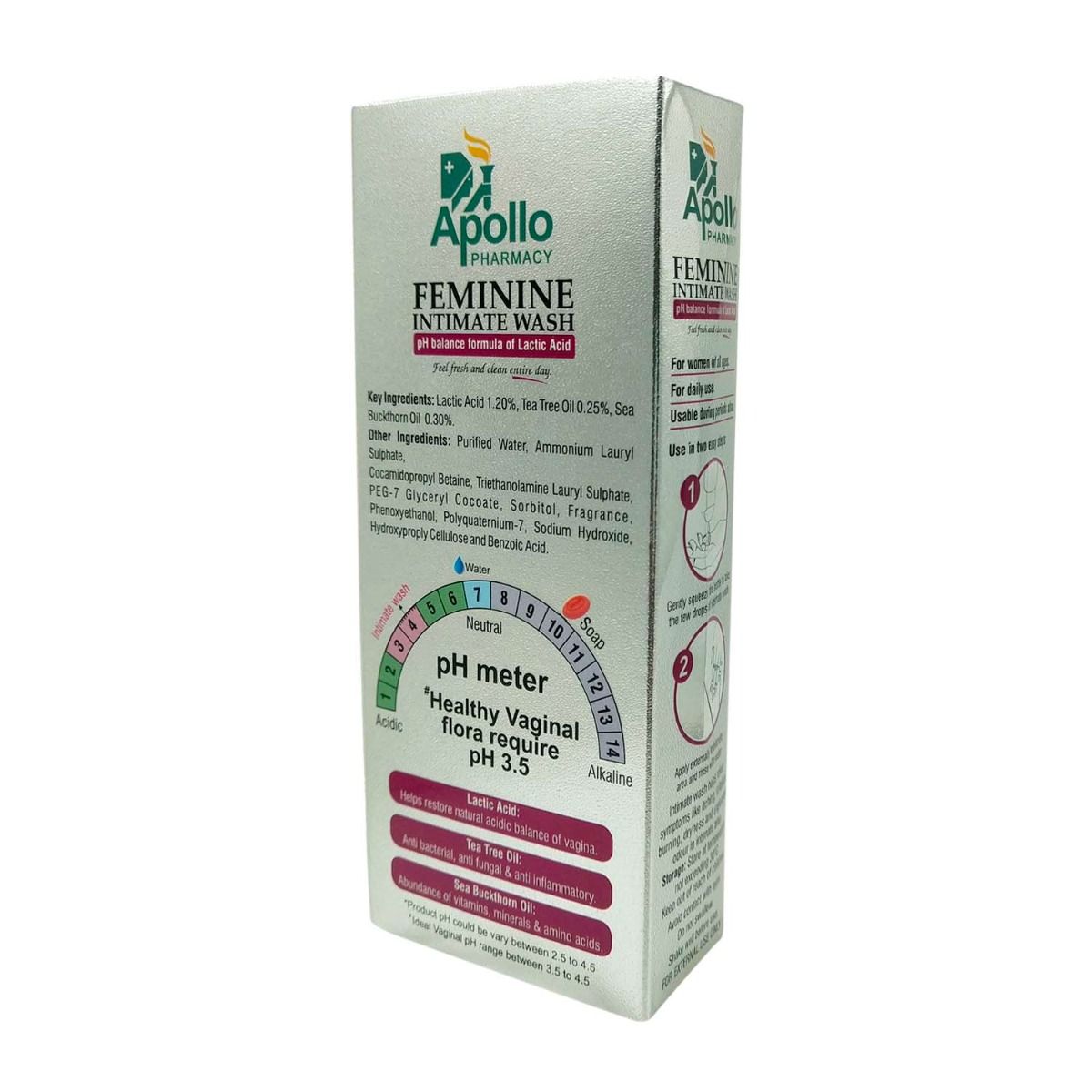 Apollo Pharmacy Feminine Intimate Wash, 100 ml, Pack of 1 