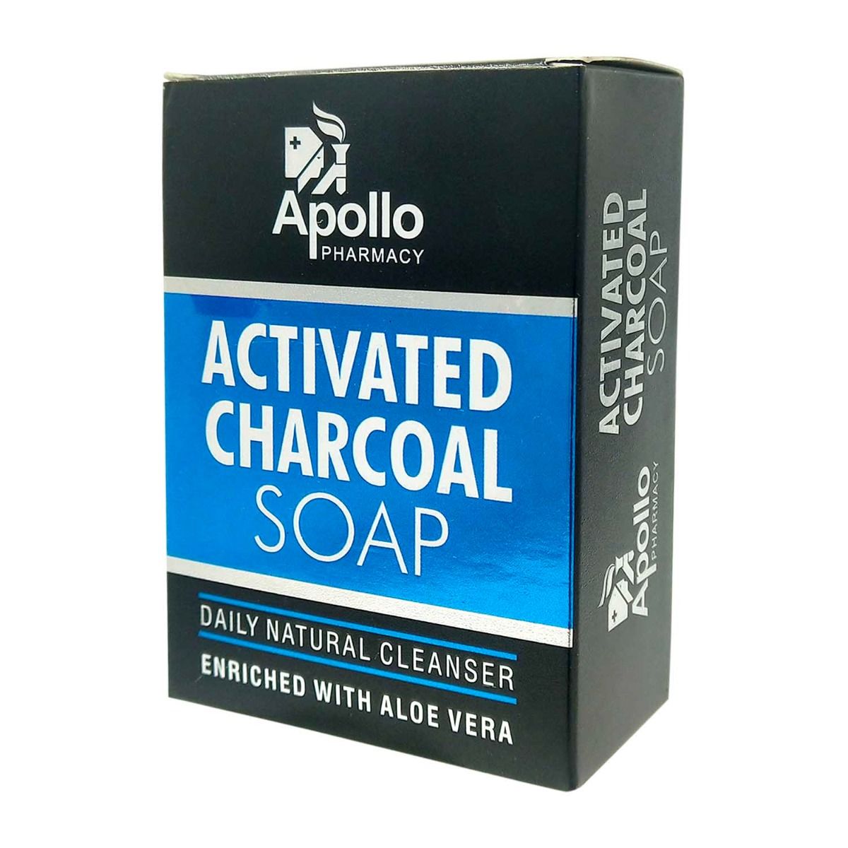 Buy Apollo Pharmacy Activated Charcoal Soap, 125 gm Online