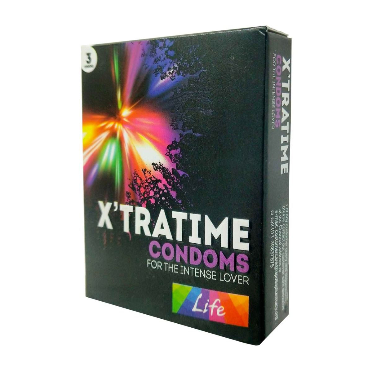 Apollo Life X'tra Time Condoms, 3 Count, Pack of 1 