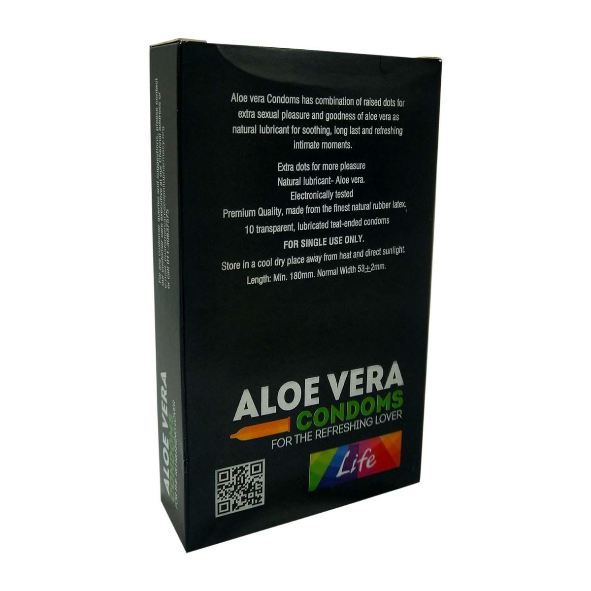 Apollo Life Aloe Vera Dotted Condoms, 10 Count, Pack of 1 