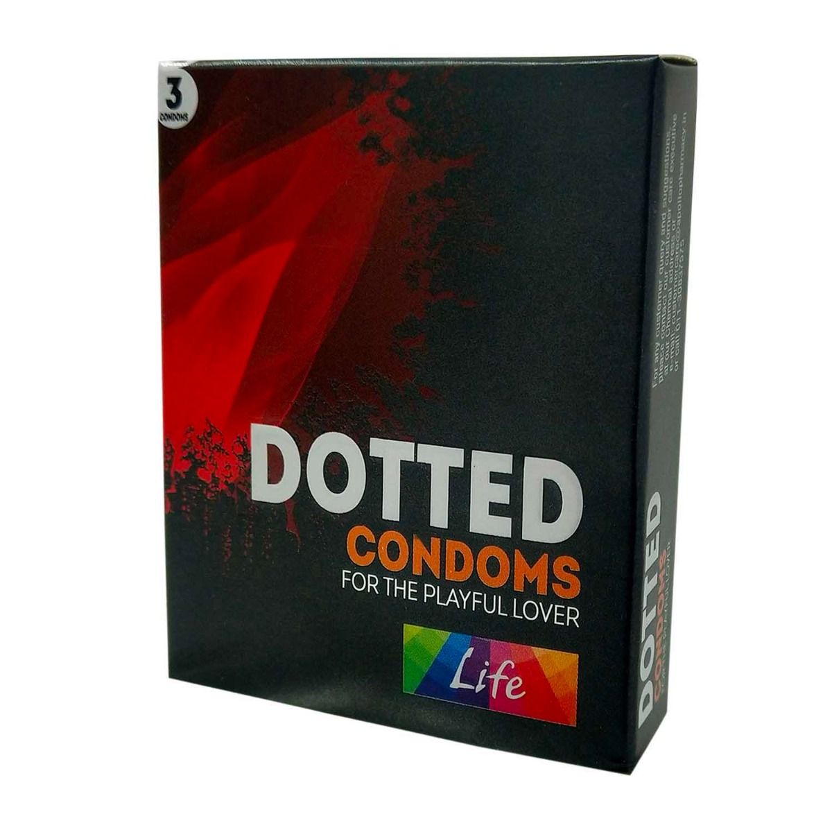 Apollo Life Dotted Condoms, 3 Count, Pack of 1 