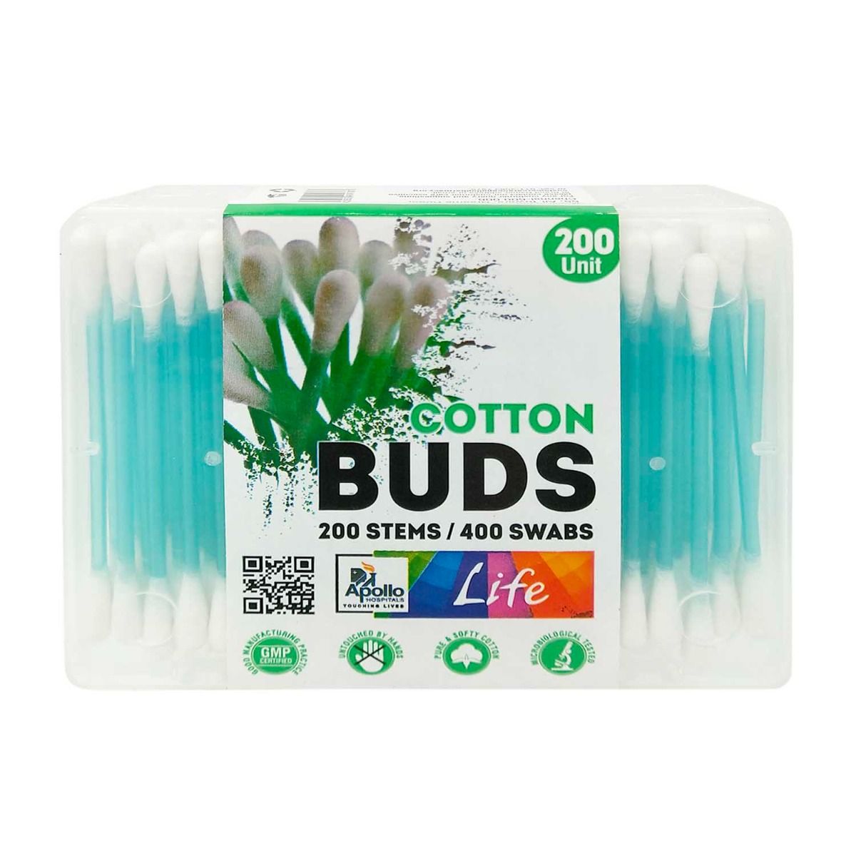 Buy Apollo Life Cotton Buds, 200 Count Online