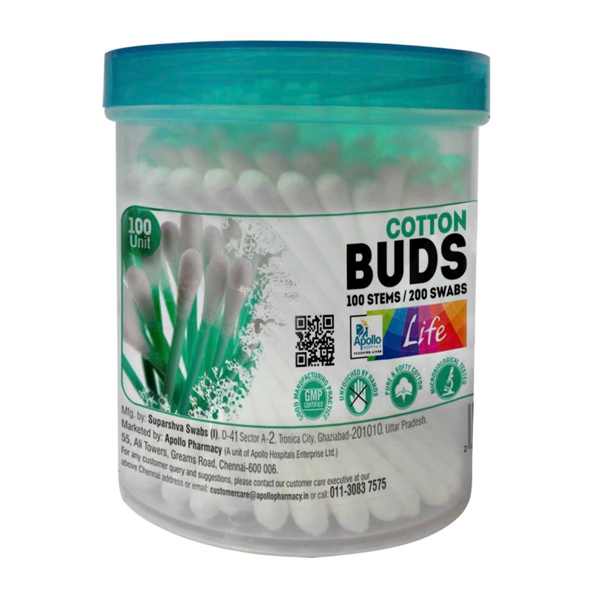 Buy Apollo Life Cotton Buds, 100 Count Online