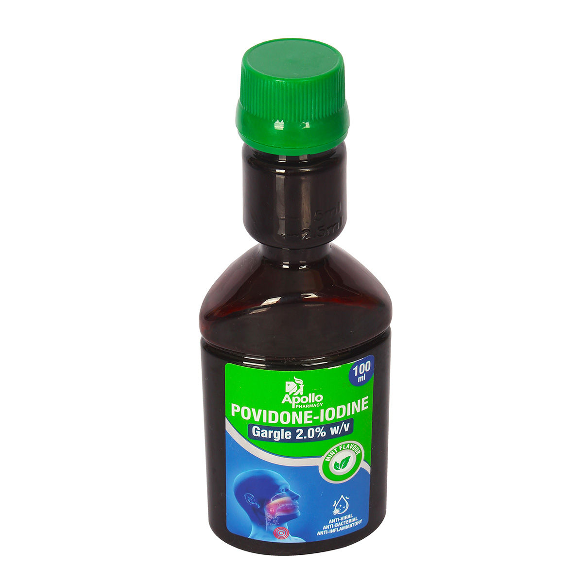 Apollo Pharmacy Povidone Iodine 2% W/V Gargle, 100 ml, Pack of 1 GARGLE