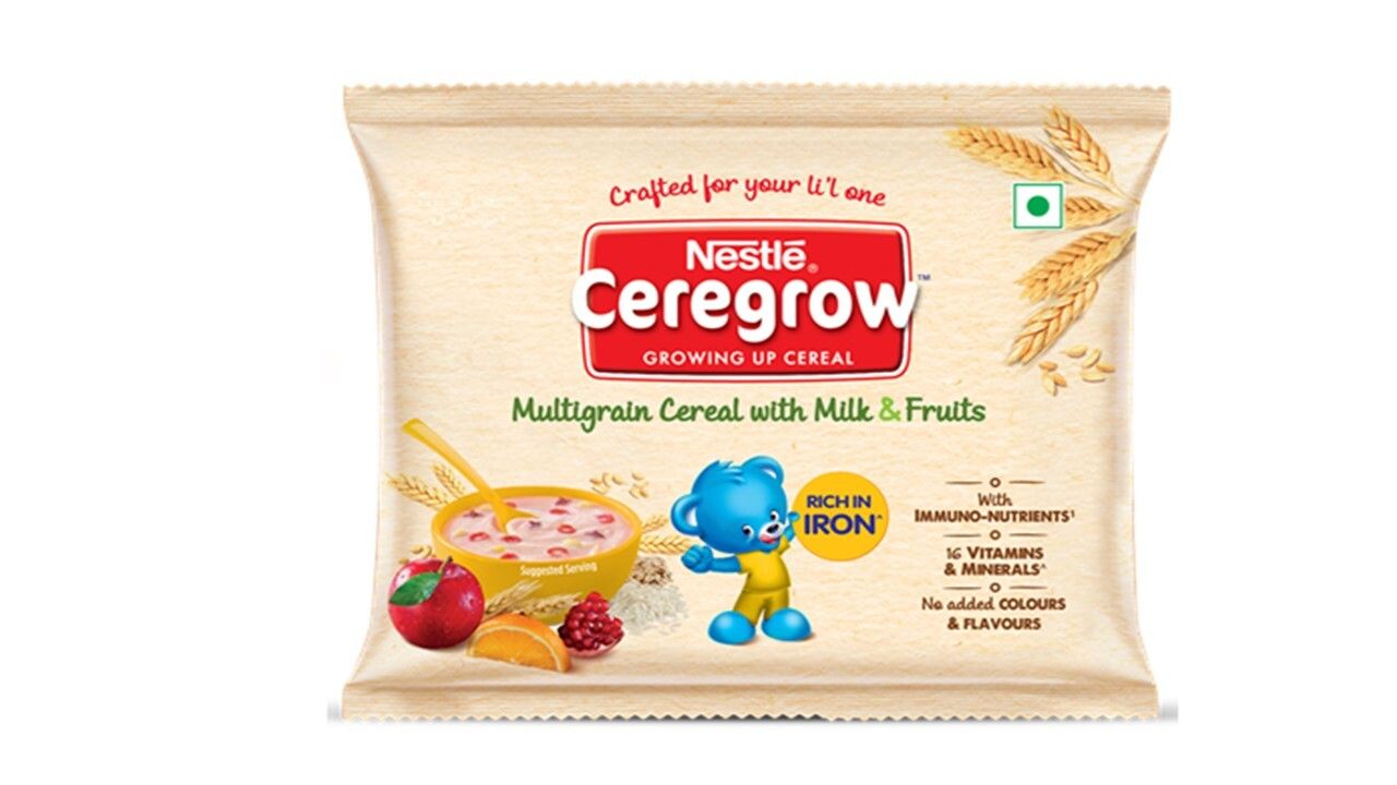 Buy Ceregrow Multigrain Cereal Milk and Fruits 50 gm Online