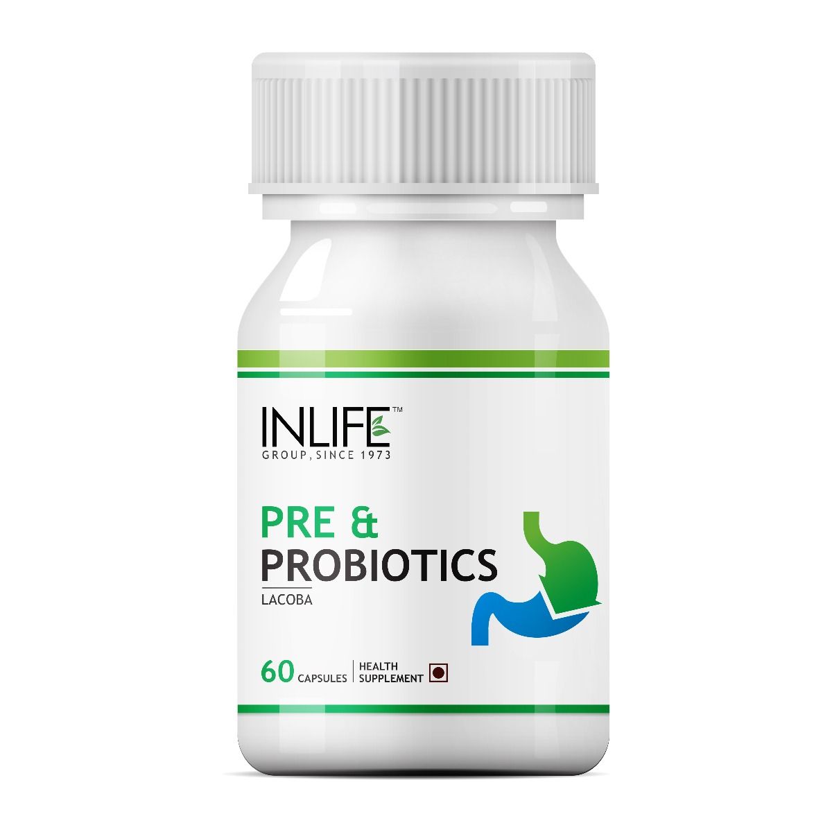 Inlife Pre and Probiotics, 60 Capsules, Pack of 1 