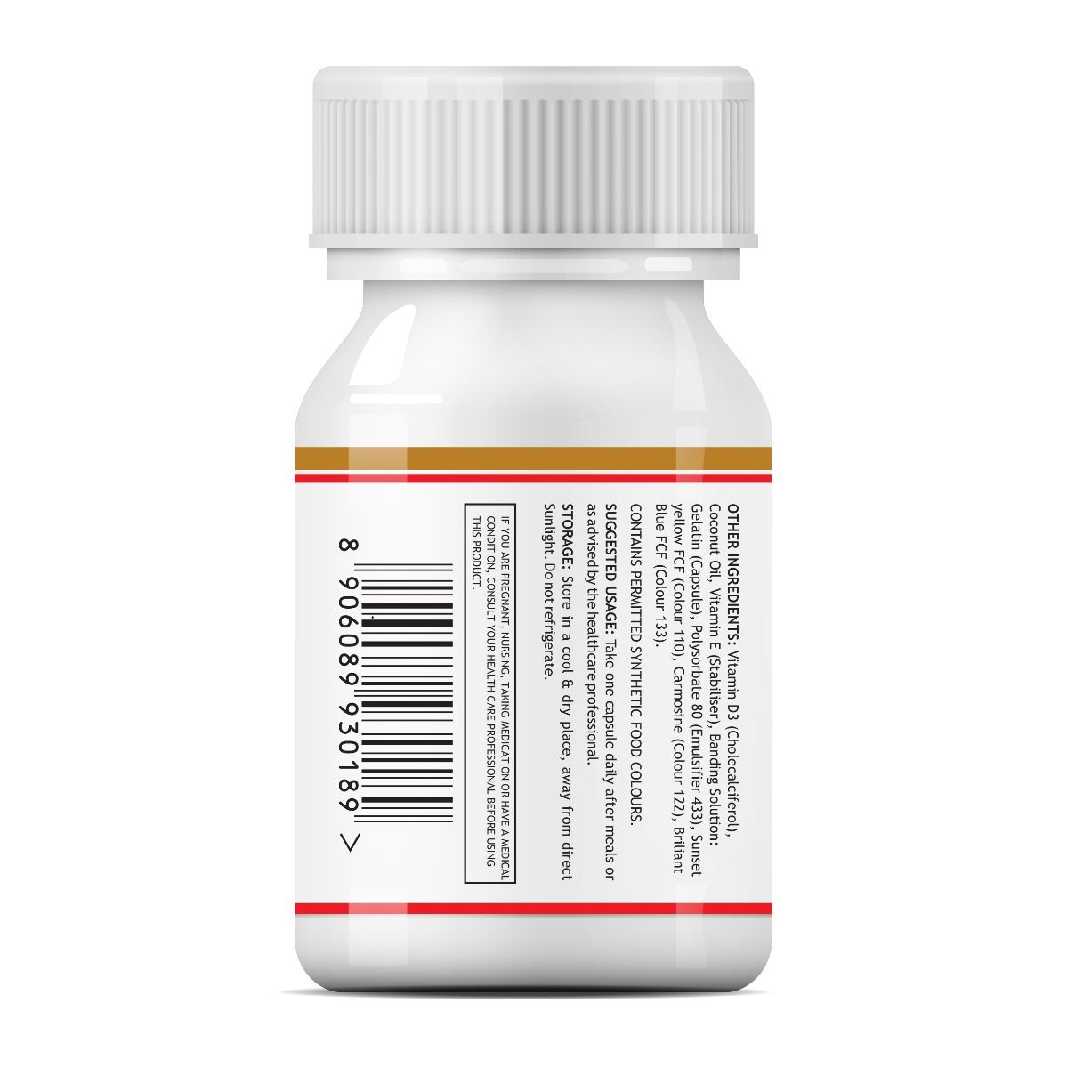Inlife Vitamin D3 2000 IU, 60 Capsules, Pack of 1 
