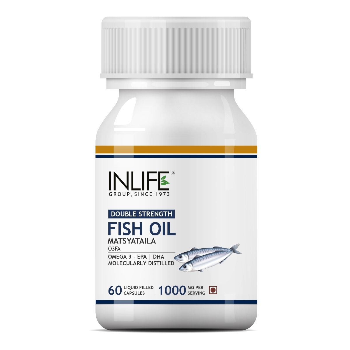 Buy Inlife Double Strength Fish Oil Omega 3 1000 mg, 60 Capsules Online