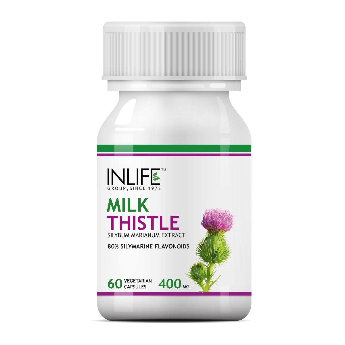 Inlife Milk Thistle 400 mg, 60 Capsules, Pack of 1 