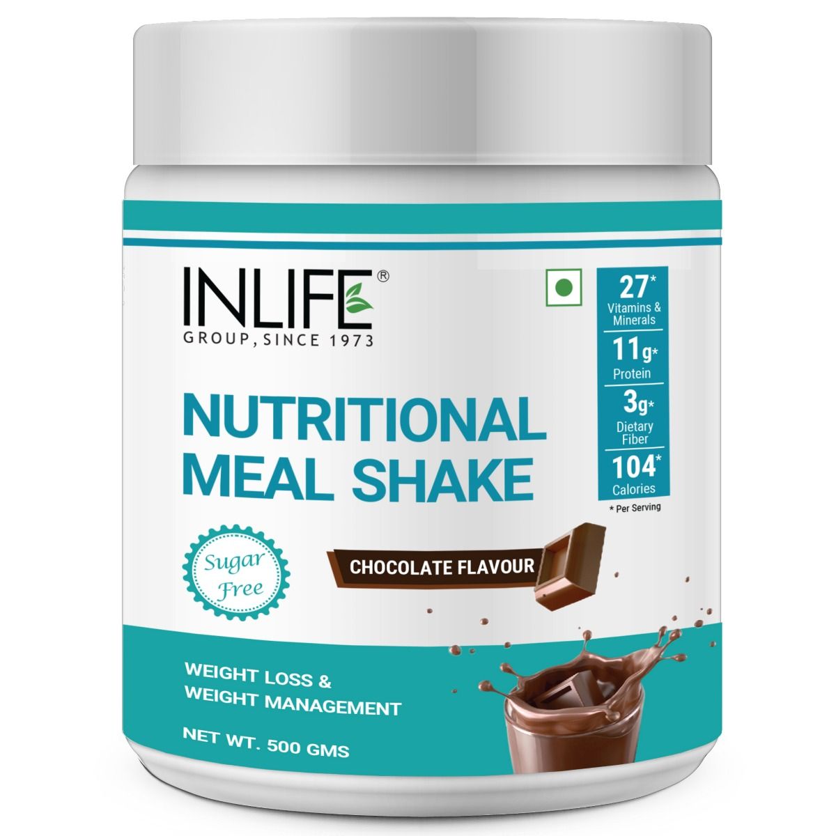 Buy Inlife Chocolate Flavored Sugar Free Nutritional Meal Shake, 500 gm Online