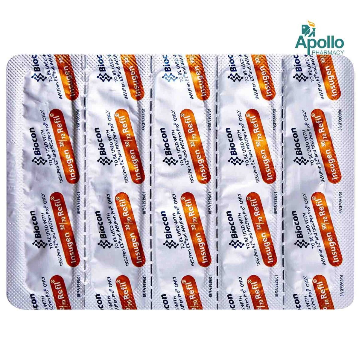 Insugen 30/70 100Iu/ ml Refil Cartridge 3 ml Price, Uses, Side Effects ...