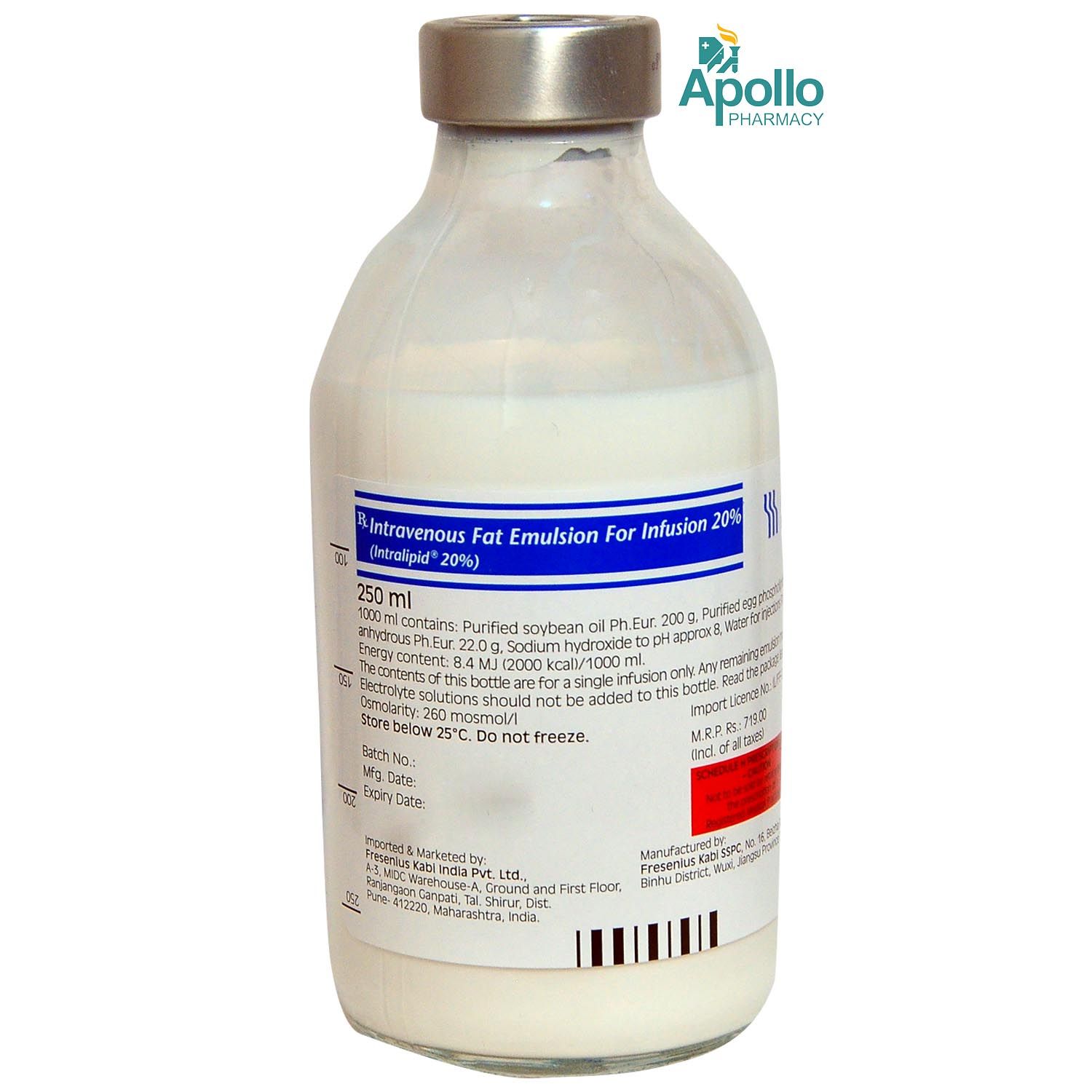 Intralipid 20 250ml Price, Uses, Side Effects, Composition Apollo