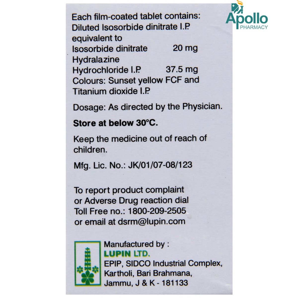 Isolazine Tablet 15's Price, Uses, Side Effects, Composition Apollo