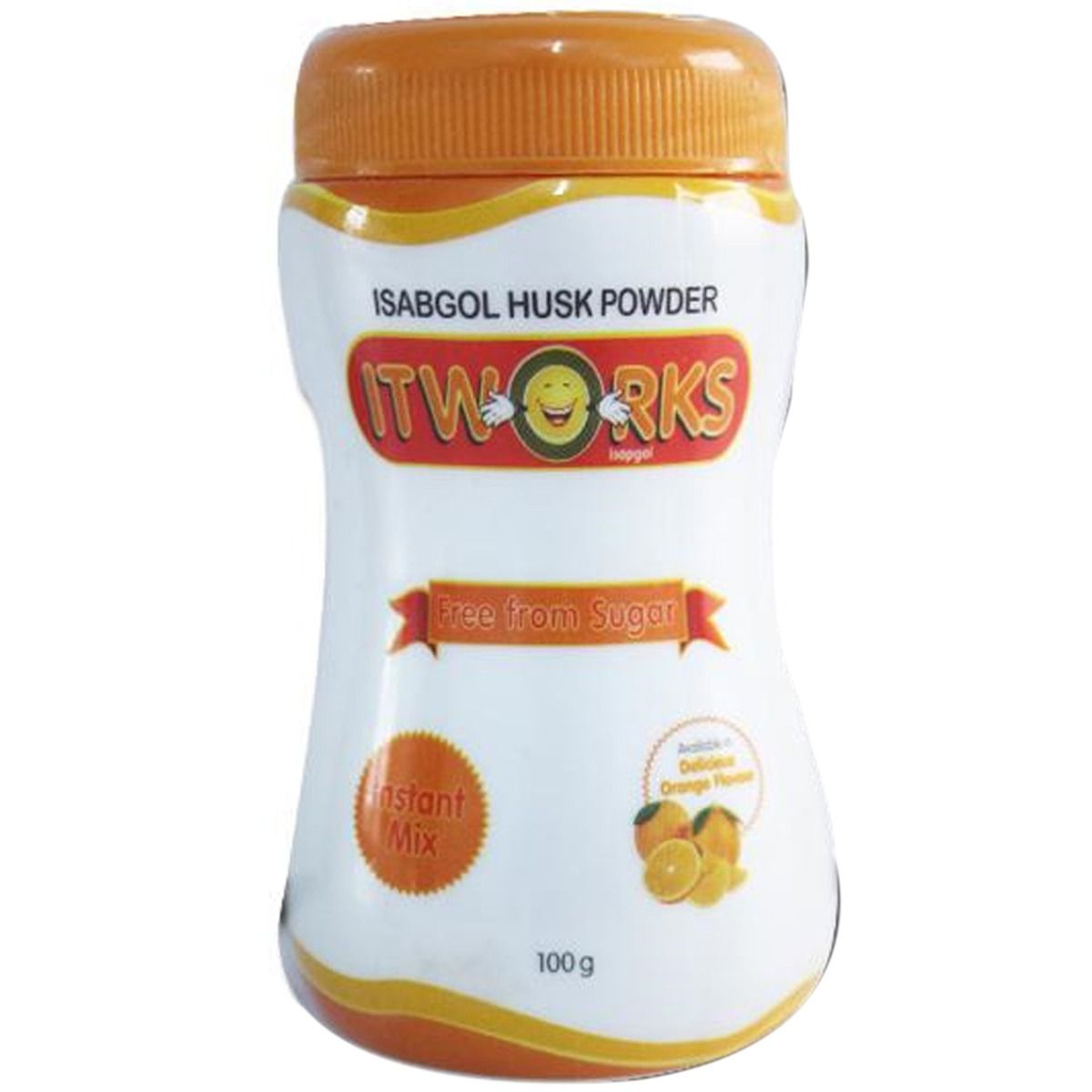 Itworks Orange Flavour Isabgol Husk Powder, 100 gm Jar, Pack of 1 
