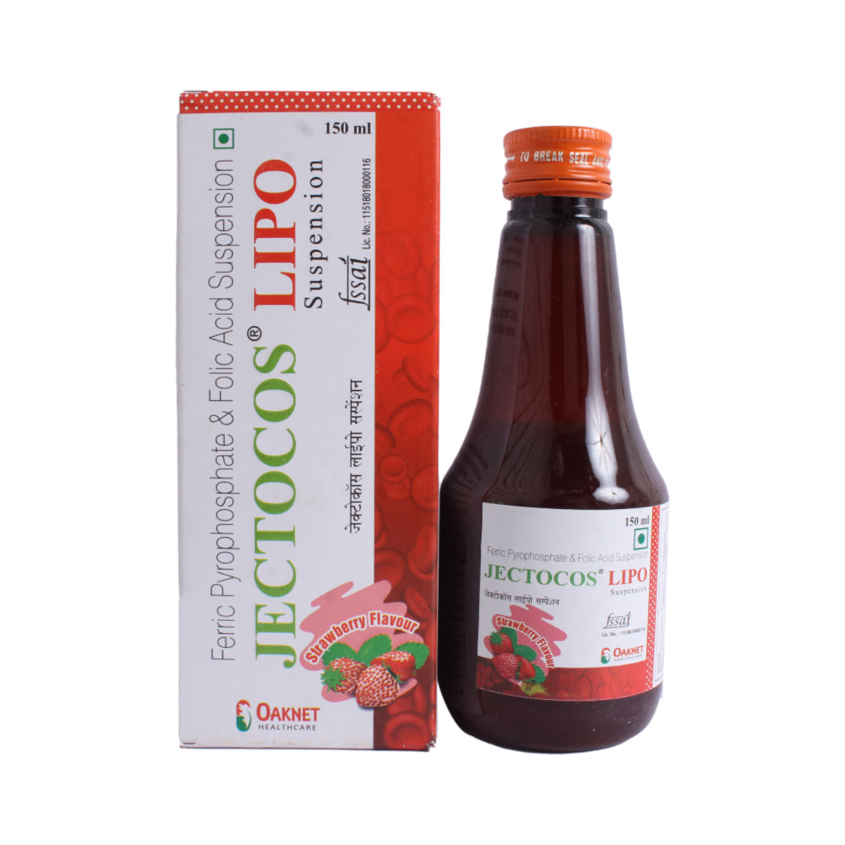 Jectocos Lipo Strawberry Suspension 150 ml Price, Uses, Side Effects