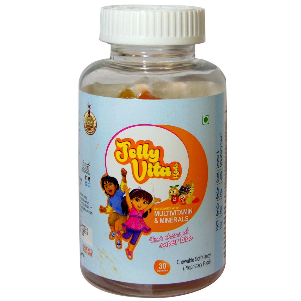 Jelly Vita Kids Multivitamin & Minerals Gummies, 30 Count, Pack of 1 