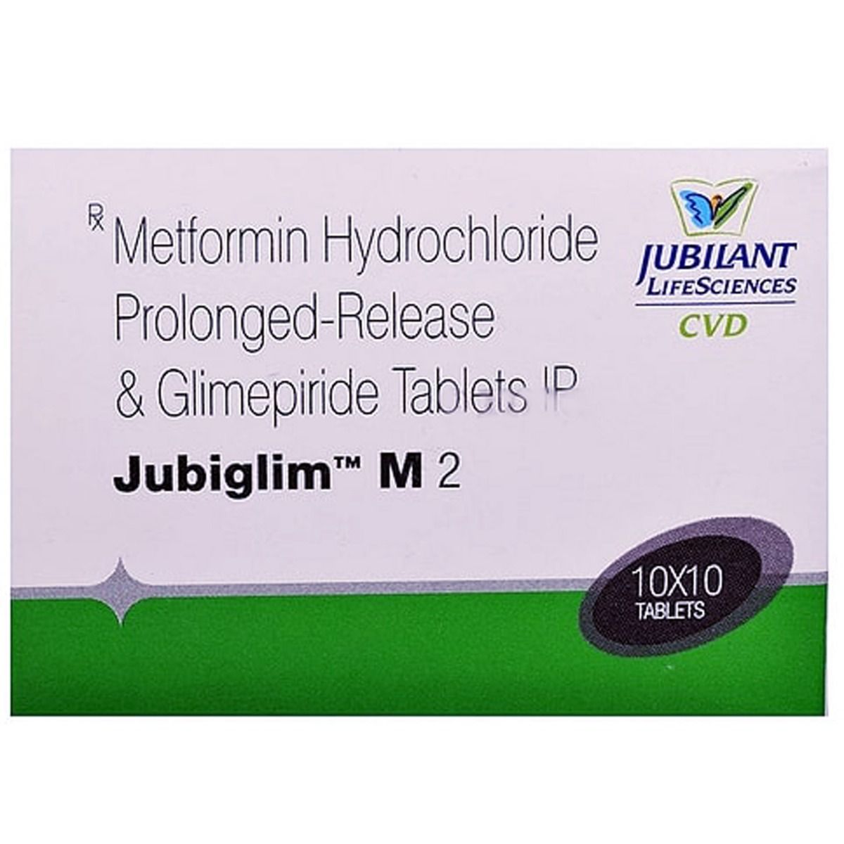 Jubiglim M 2 Tablet 10's, Pack of 10 TABLETS