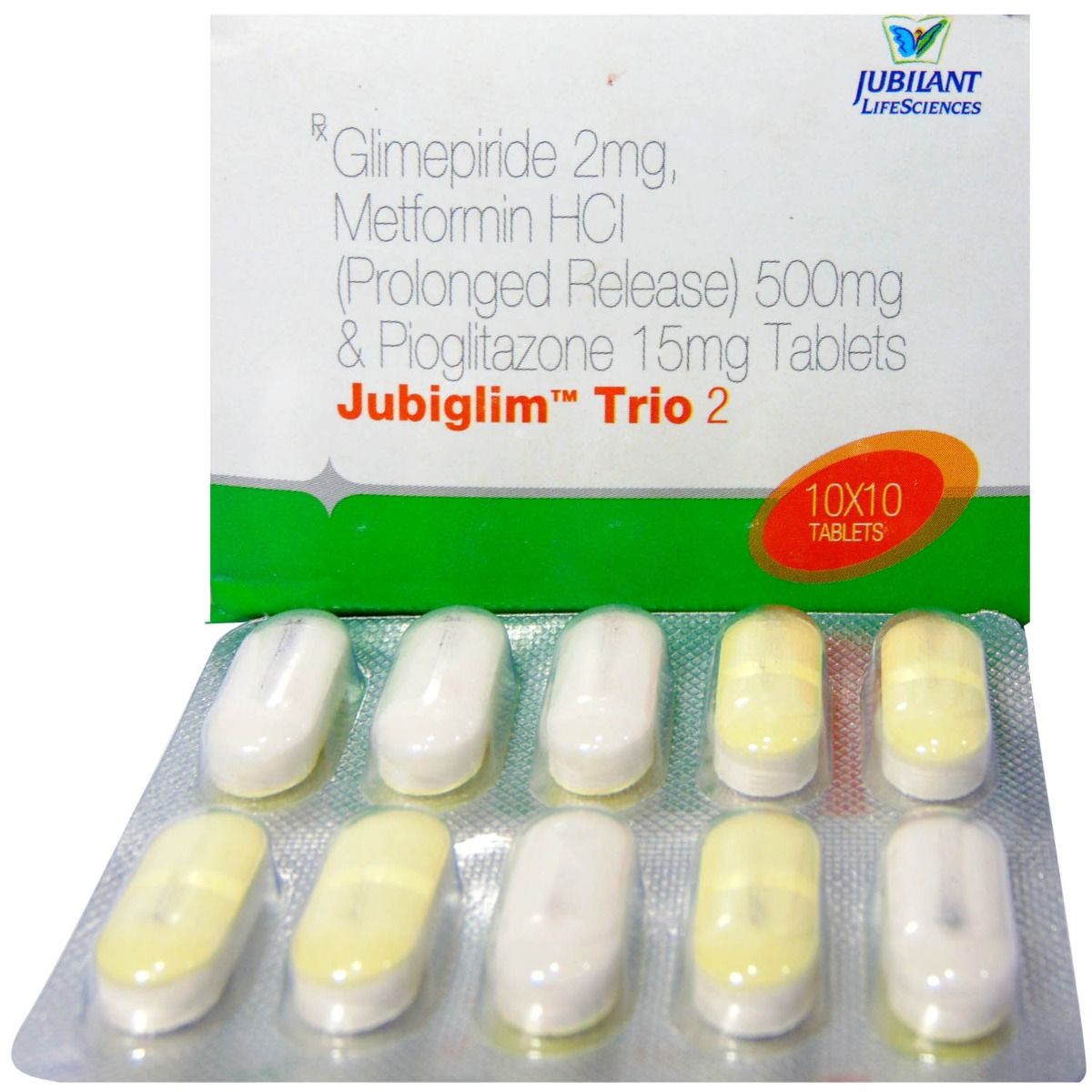 Jubiglim Trio 2 Tablet 10's, Pack of 10 TabletS