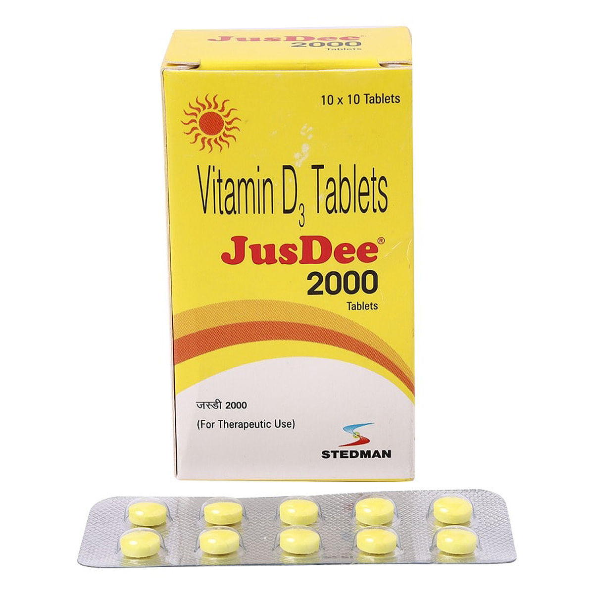 Jusdee 2000 Tablet 10's Price, Uses, Side Effects, Composition Apollo