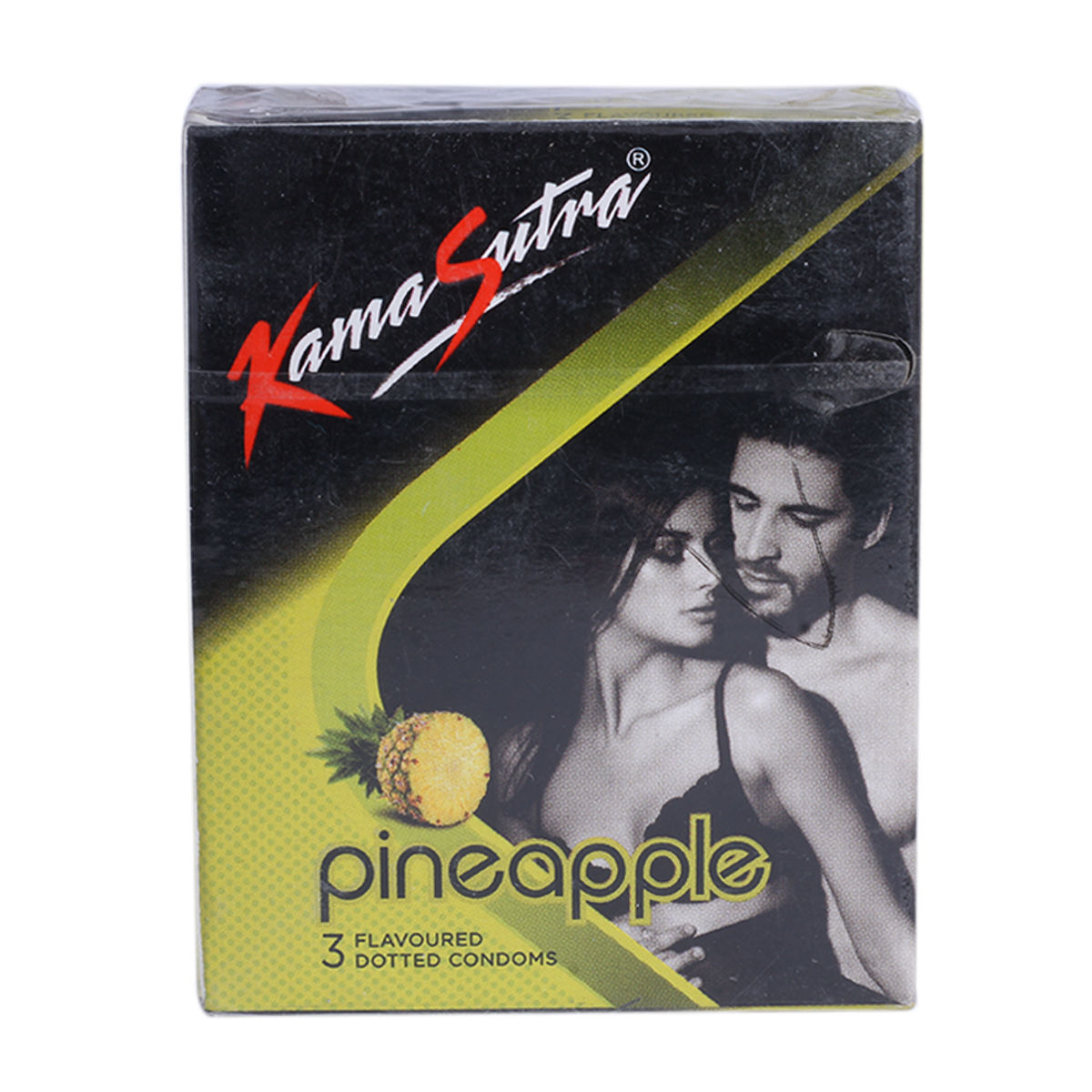 Buy Kamasutra Pineapple Flavoured Dotted Condoms, 3 Count Online