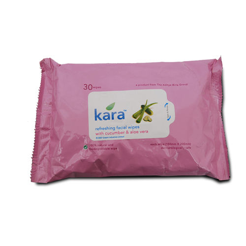 Buy Kara Cucumber & Alo Vera Refreshing Facial Wipes, 30 Count Online