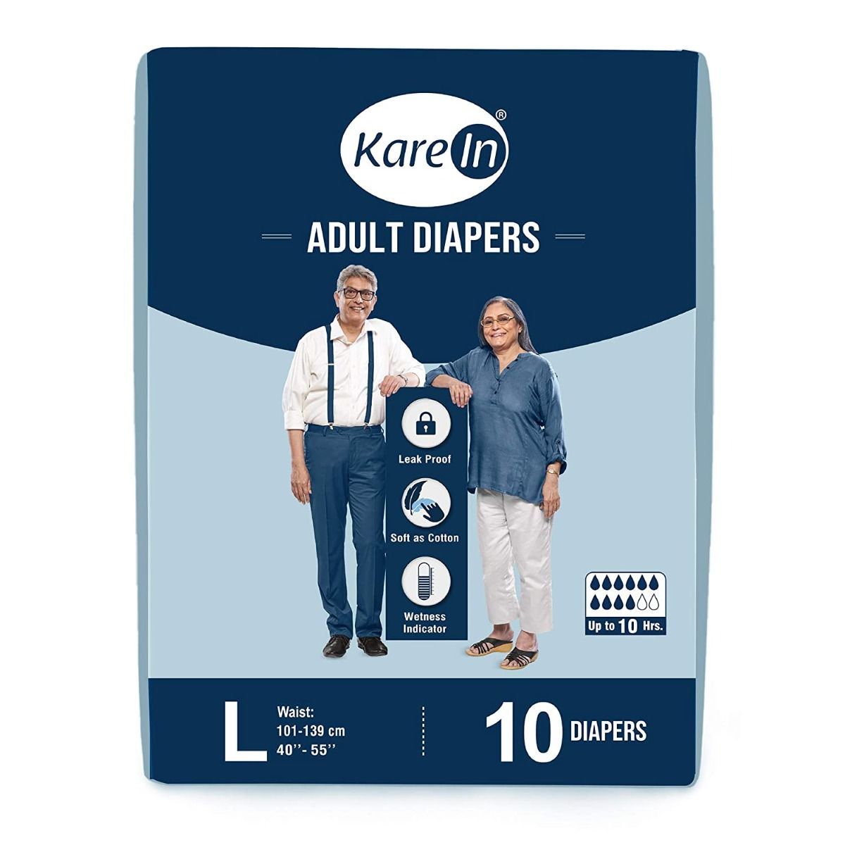 Buy Kare In Adult Diapers Large, 10 Count Online