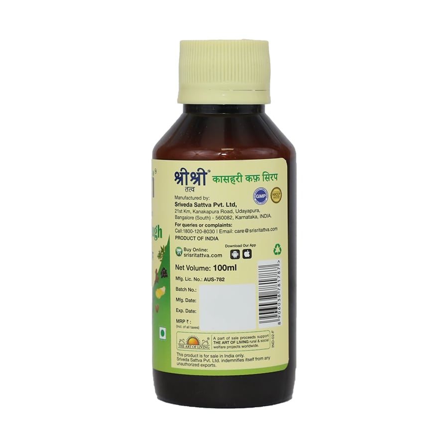 Sri Sri Tattva Kasahari Cough Syrup, 100 ml, Pack of 1 