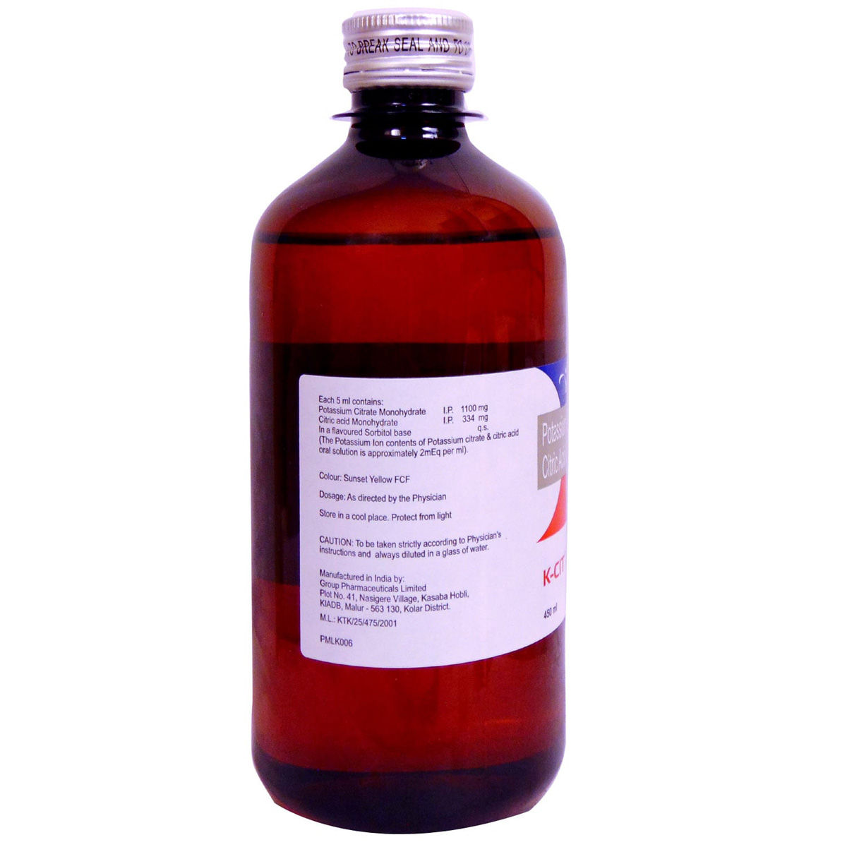 KCit Oral Solution 450 ml Price, Uses, Side Effects, Composition