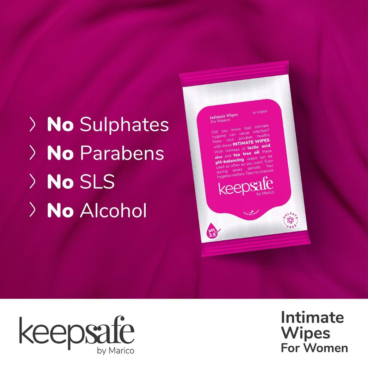 KeepSafe Intimate Wipes for Women, 10 Count Price, Uses, Side Effects