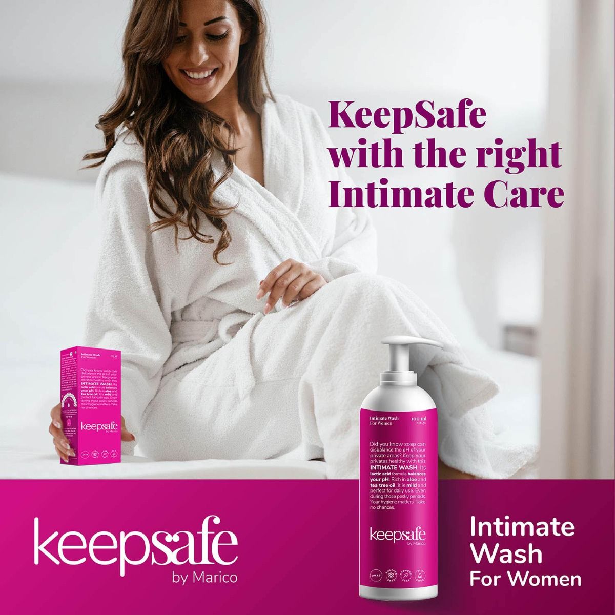 KeepSafe Intimate Wash, 100 ml, Pack of 1 
