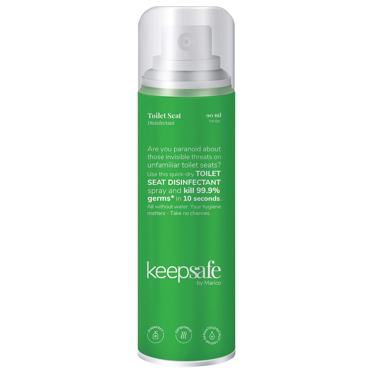 KeepSafe Toilet Seat Disinfectant Spray, 90 ml, Pack of 1 