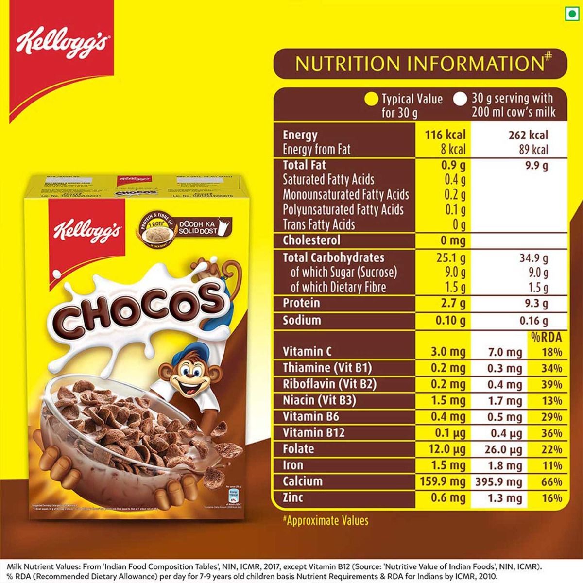 Kellogg's Choco Flakes, 385 gm, Pack of 1 