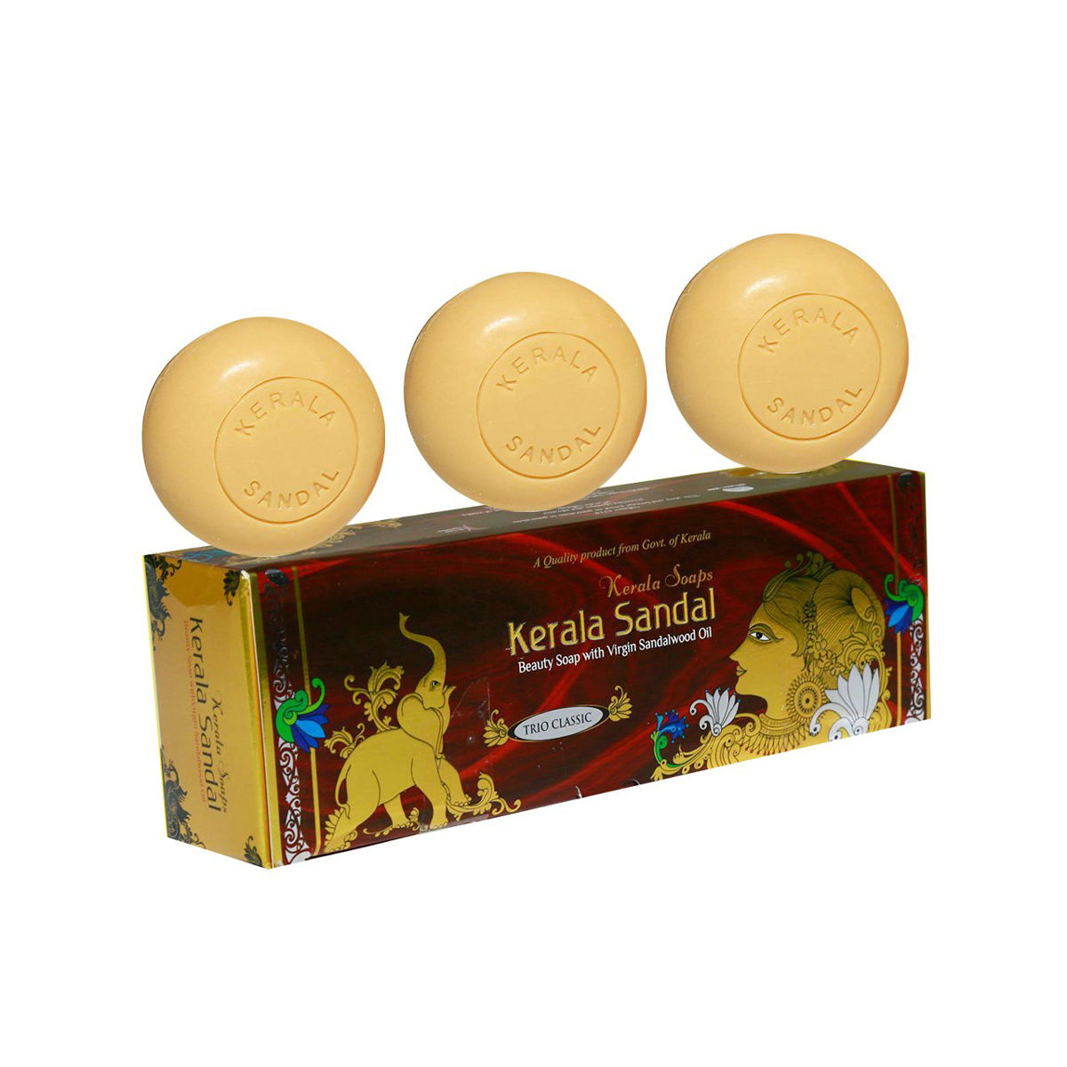 Kerala Sandal Trio Classic Soap, 450 gm ( 3x150 gm ) Price, Uses ...