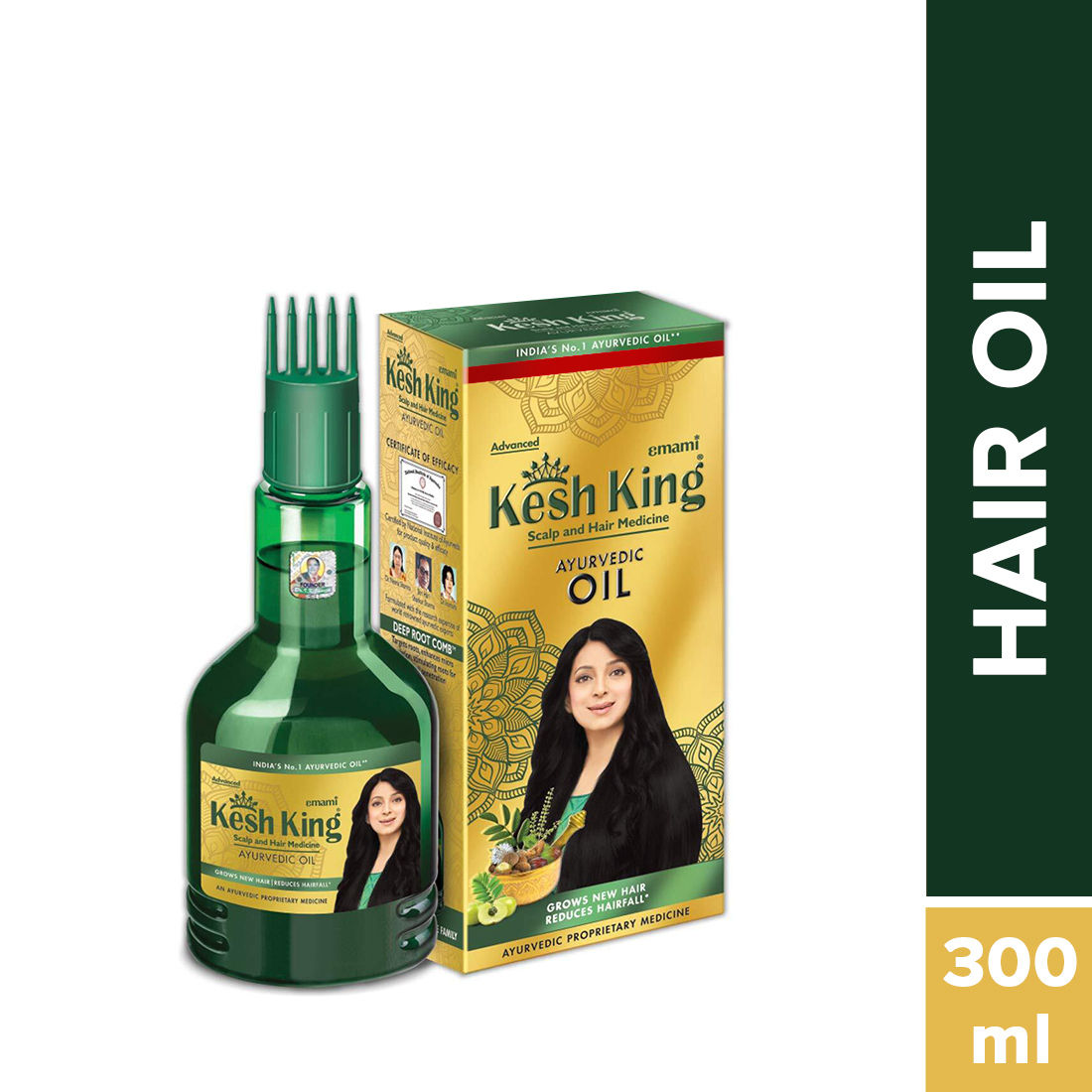 Kesh King Ayurvedic Scalp and Hair Medicine Oil, 300 ml, Pack of 1 