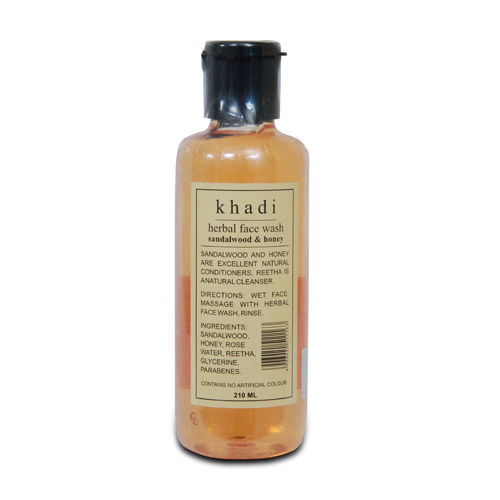 Khadi Sandalwood & Honey Herbal Face Wash, 210 ml, Pack of 1 