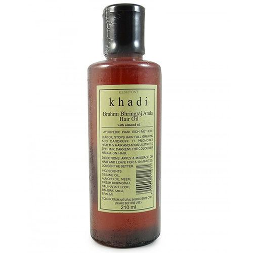 Khadi Brahmi Bhringraj Amla Hair Oil, 210 ml Price, Uses, Side Effects,  Composition - Apollo Pharmacy