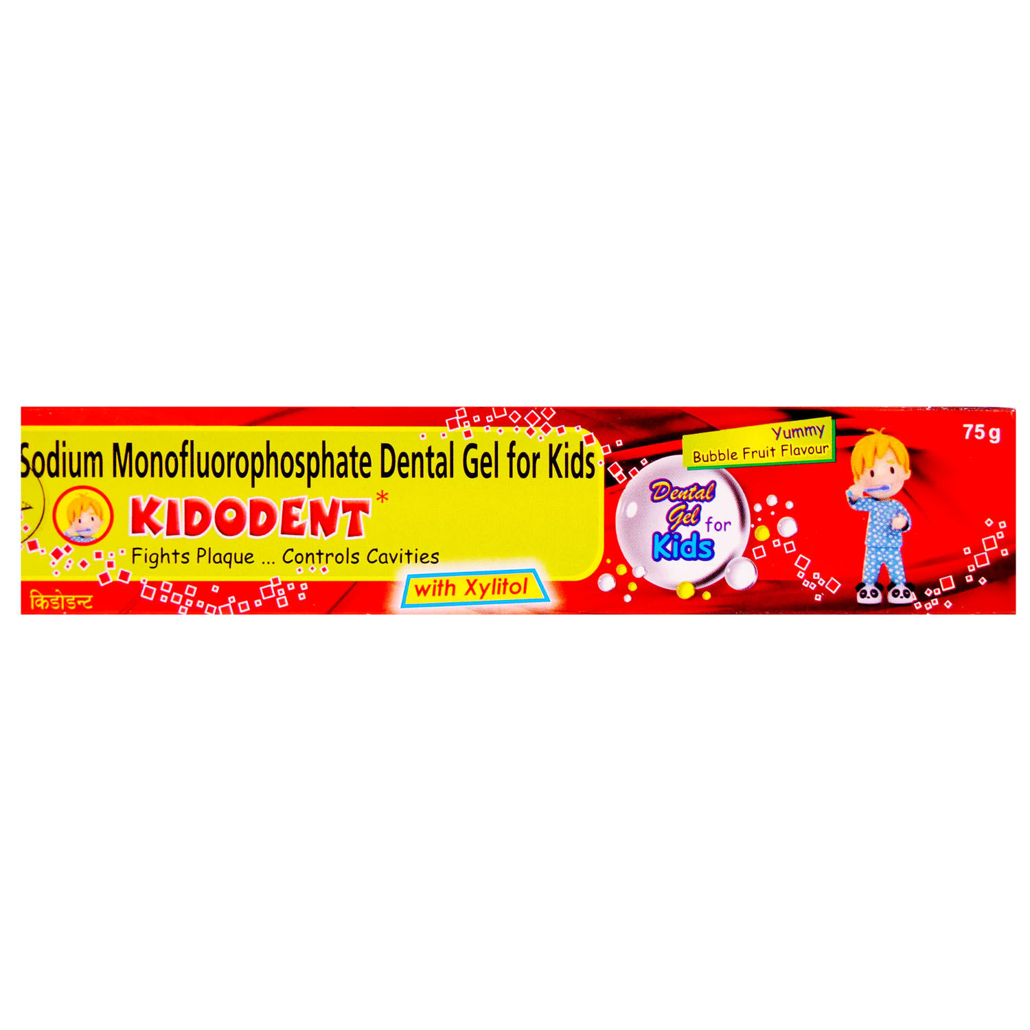Kidodent Bubble Fruit Flavoured Kids Toothpaste, 75 gm, Pack of 1 