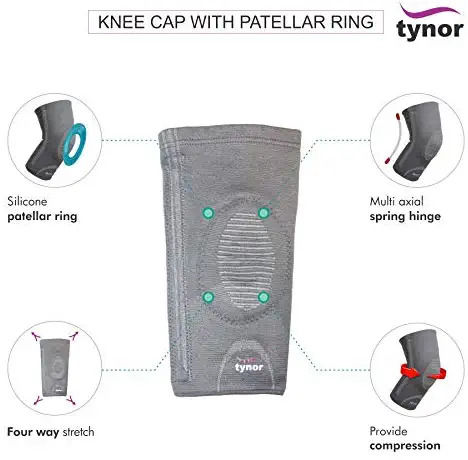Tynor Knee Cap With Patellar Ring Xl, Pack of 1 