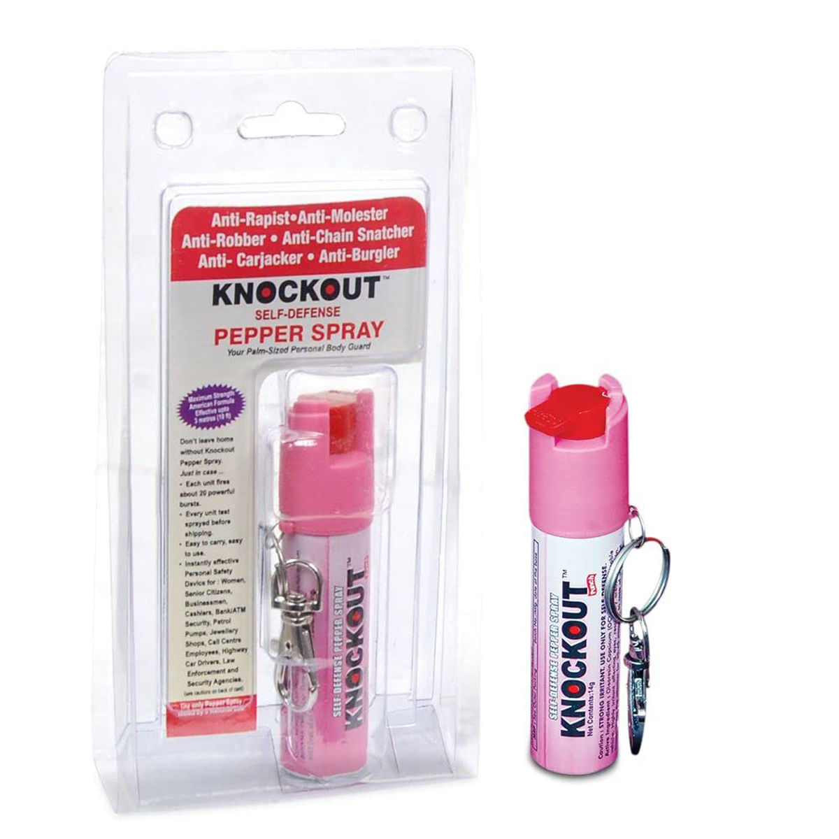Knockout SelfDefense Pepper Spray, 14 gm Price, Uses, Side Effects