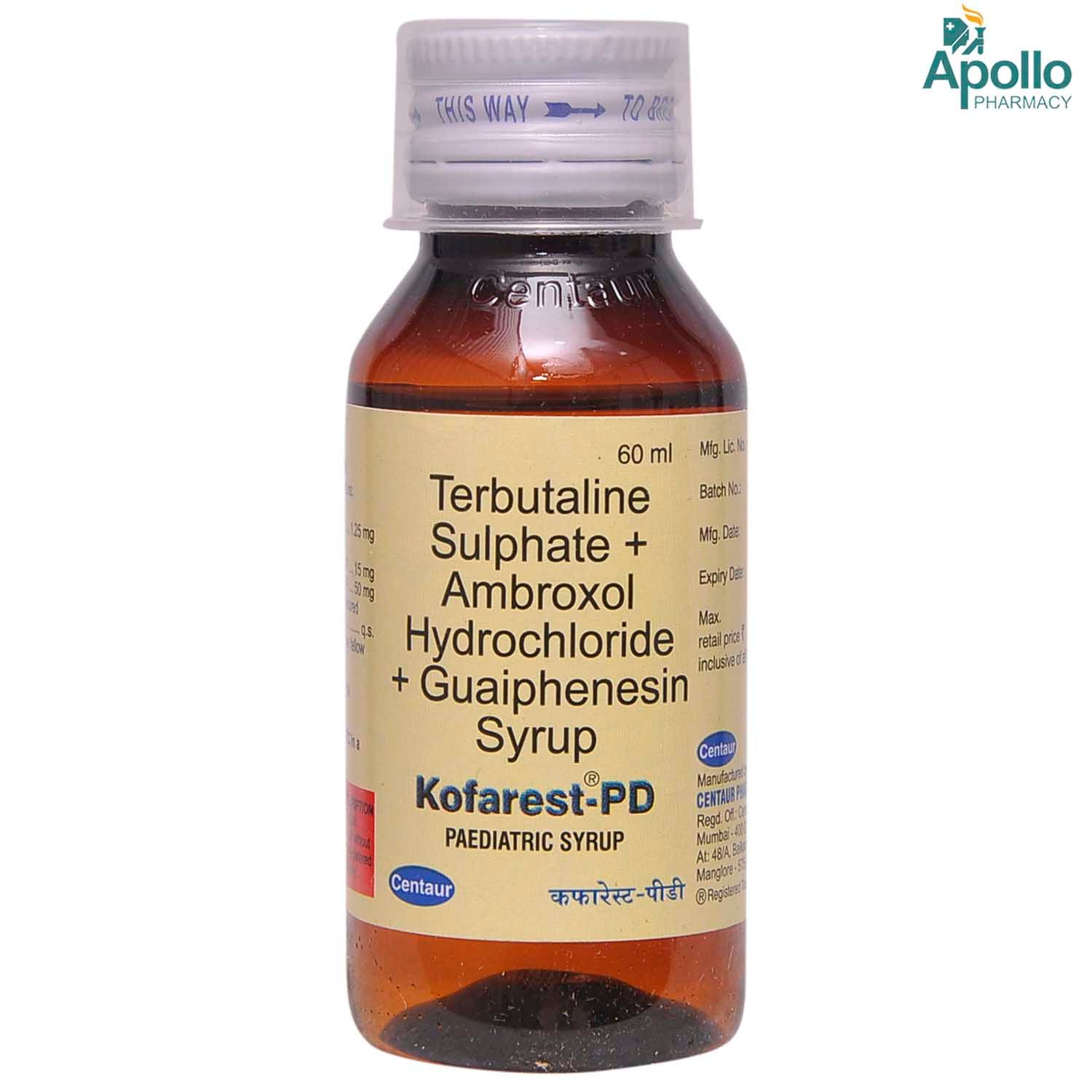 Kofarest PD Syrup 60 ml Price, Uses, Side Effects, Composition Apollo