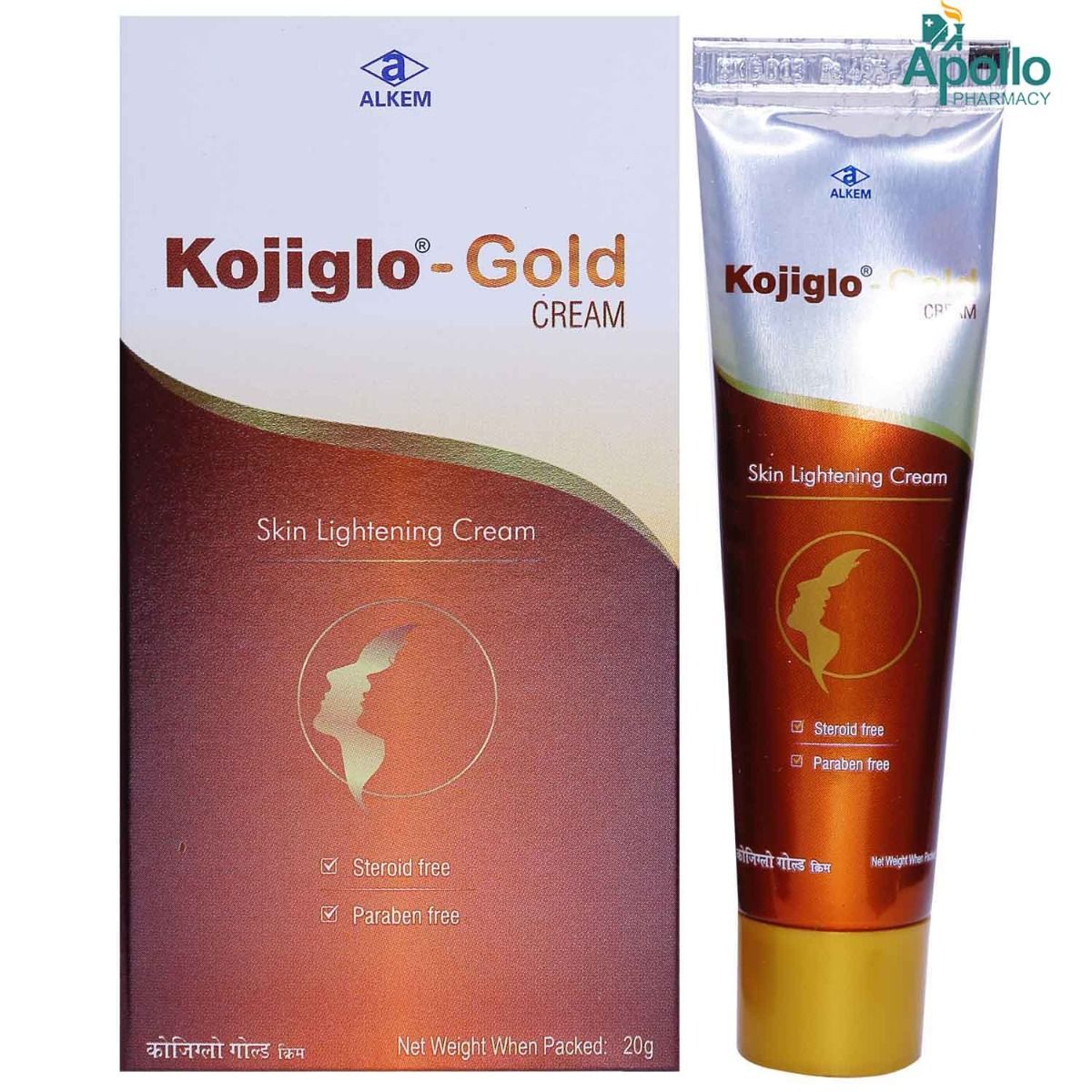 KojigloGold Cream 20 gm Price, Uses, Side Effects, Composition