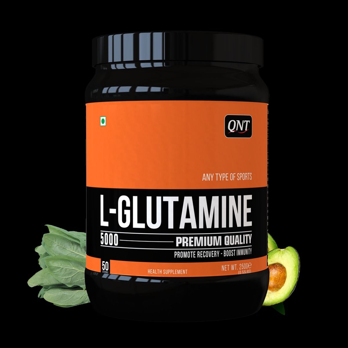 Buy QNT L-Glutamine 5000 mg Powder, 250 gm Online