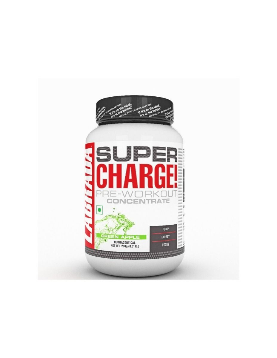 Buy Labrada Super Charge Pre-Workout Green Apple, 280 gm Online