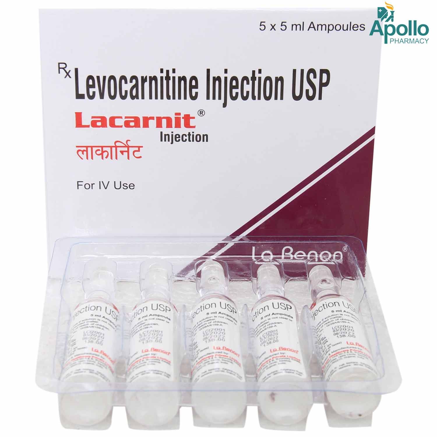 Lacarnit Injection 5 ml Price, Uses, Side Effects, Composition - Apollo ...