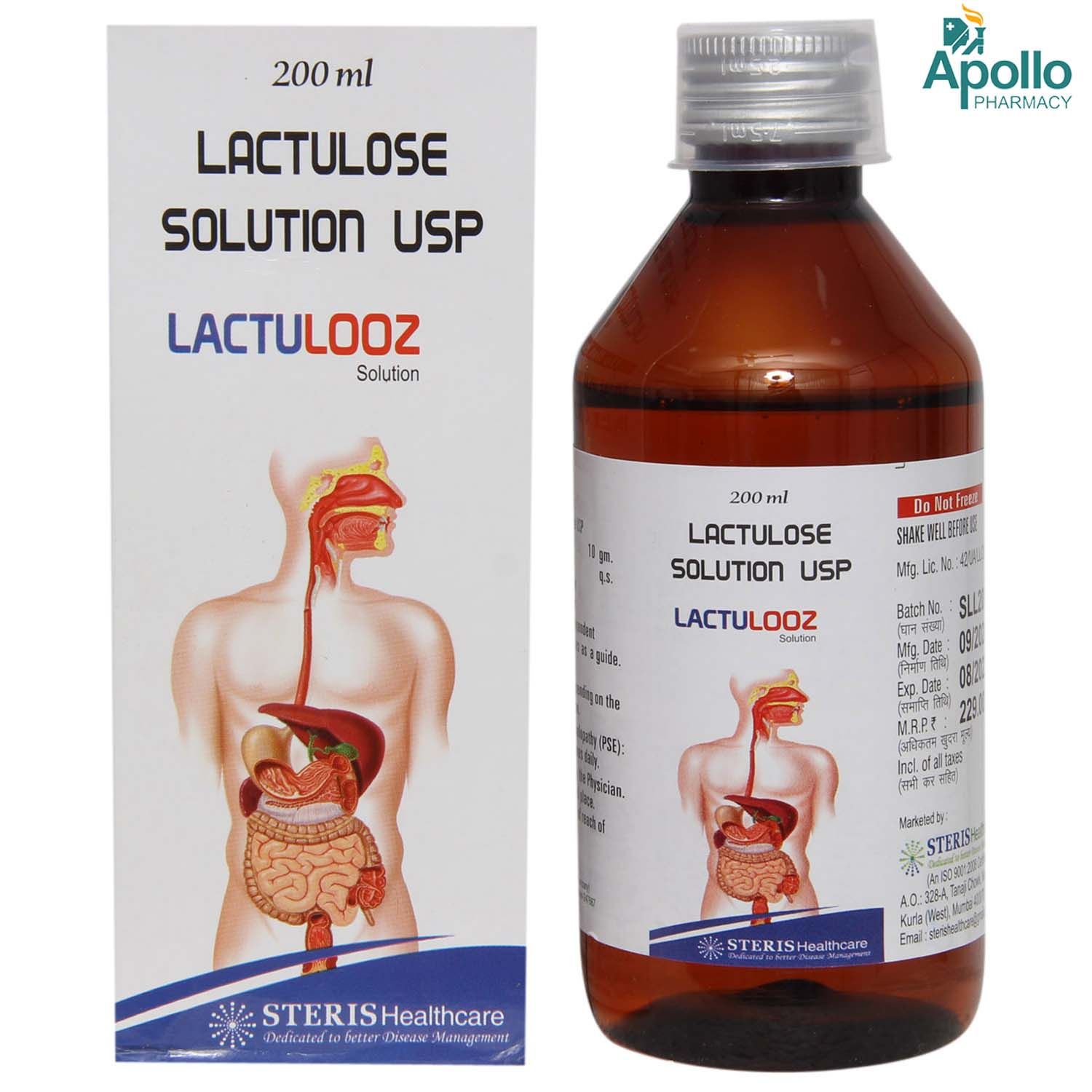 Lactulooz Solution 200 ml, Pack of 1 SOLUTION