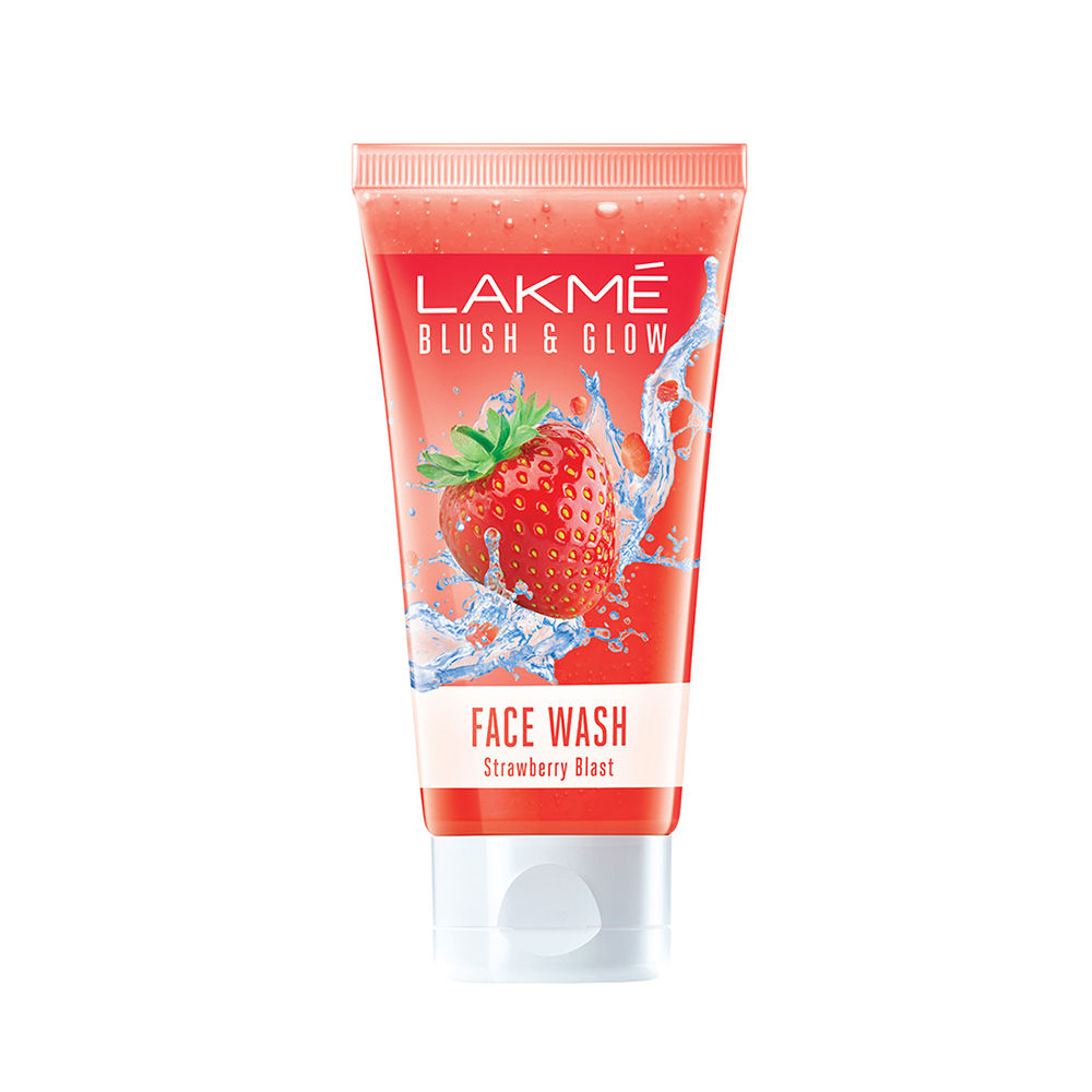Lakme Blush & Glow Strawberry Blast Gel Face Wash, 50 gm, Pack of 1 
