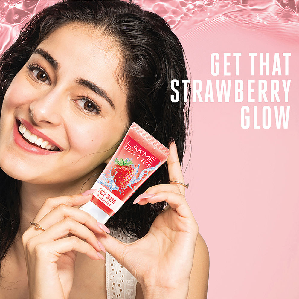 Lakme Blush & Glow Strawberry Blast Face Wash, 50 gm Price, Uses, Side